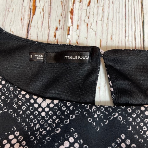 Maurice long-sleeve dress chevron black print - Picture 5 of 5